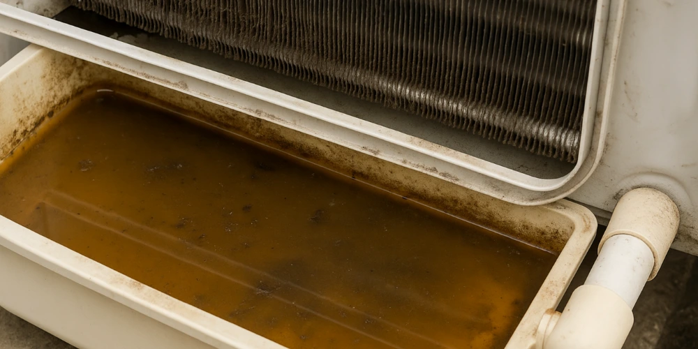 Improperly installed aircon piping and mounting plate causing water leak issues