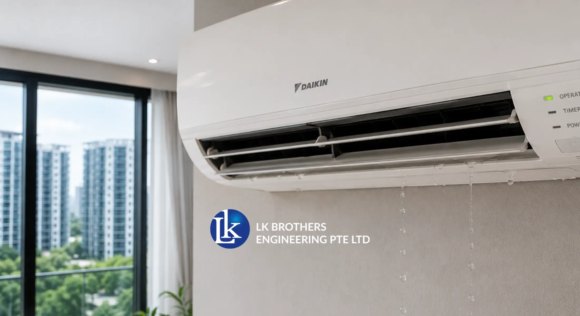 Aircon cleaning at North Park Residences for weak cooling smell leakage and condo aircon maintenance