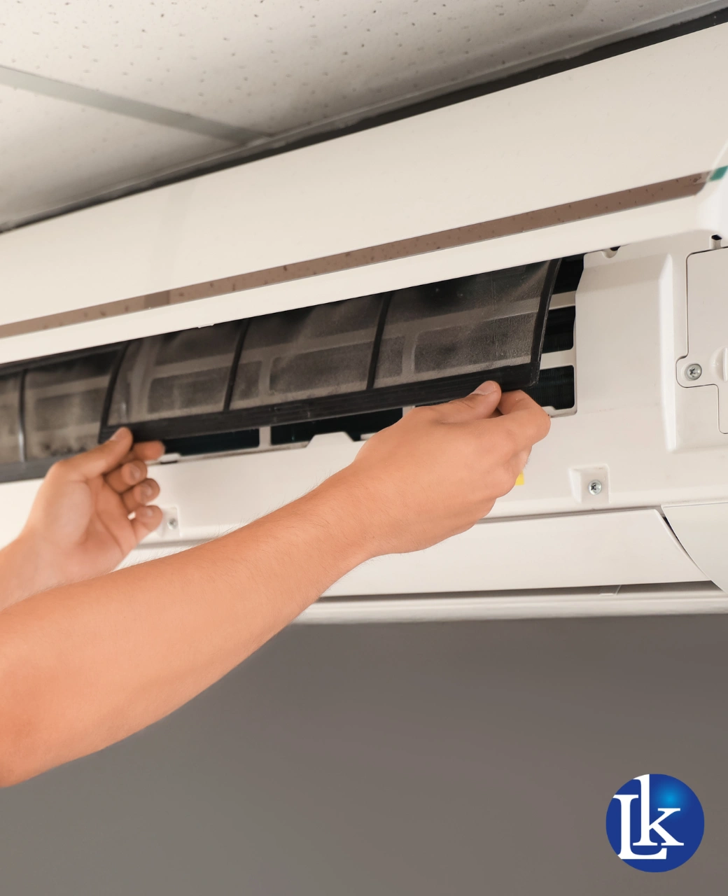 Dirty aircon unit before servicing in Singapore