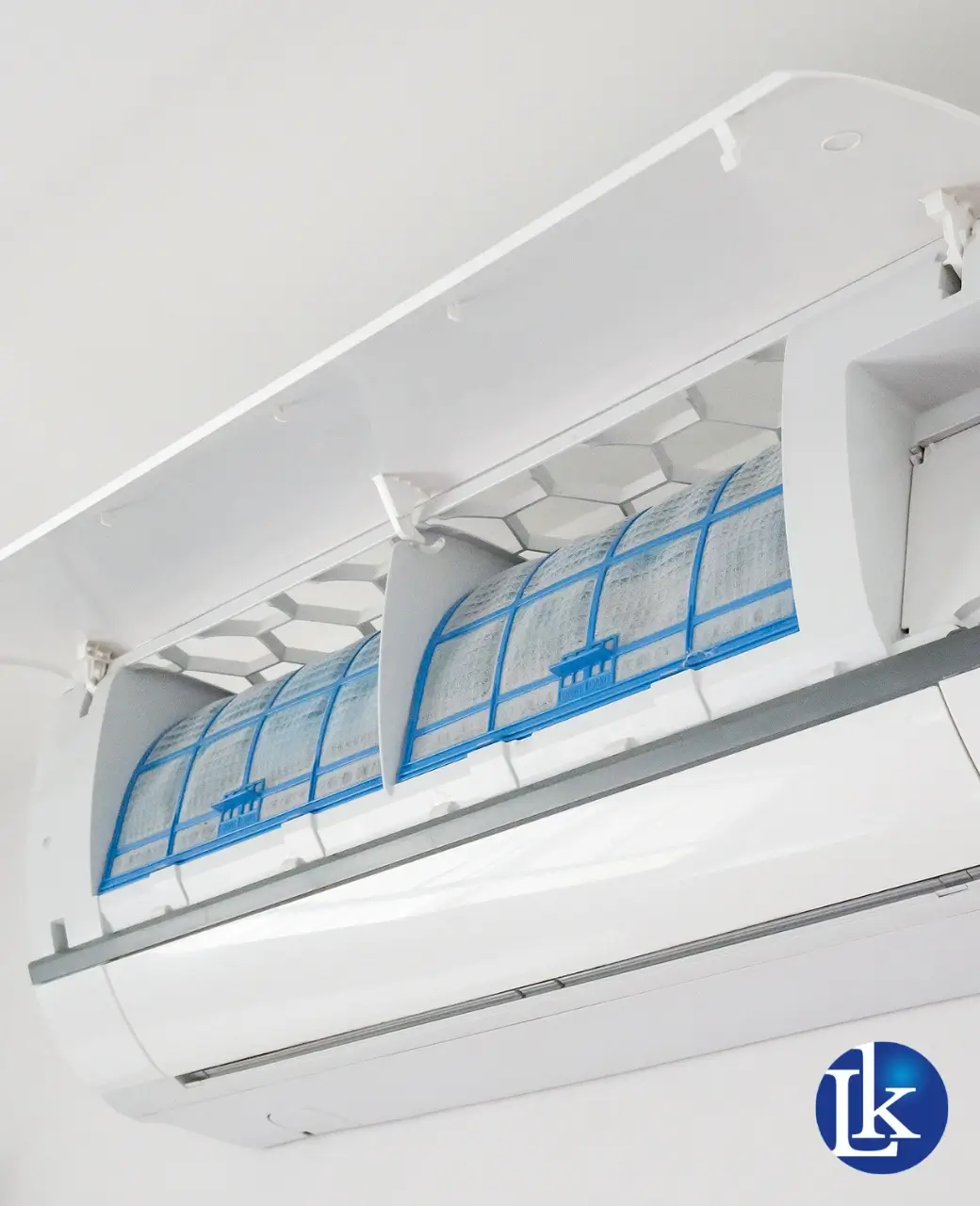 Aircon dismantled for chemical servicing in Singapore
