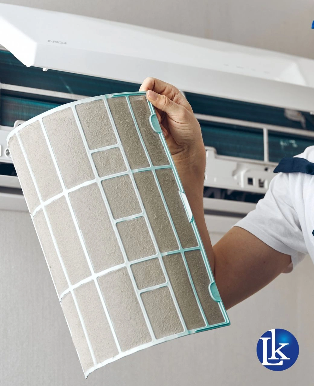 Dirty aircon unit before servicing in Singapore